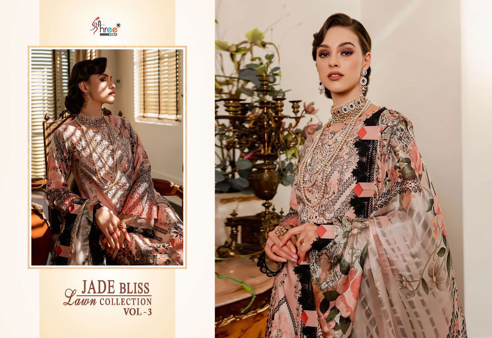 Jade Bliss Lawn Collection Vol 3 By Shree Pakistani Suits Catalog